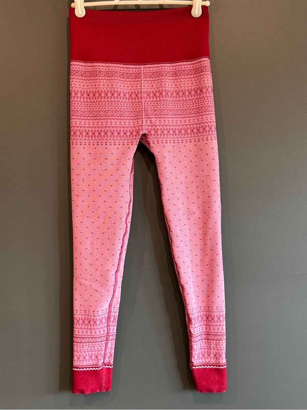 Fabletics Red Patterned High-Waist Leggings - Picture 14 of 16